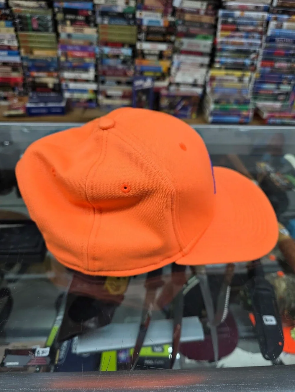 Nike Jordan Pro Jumpman Snapback Hat Cap Orange Blue Size OSFM Flat Brim